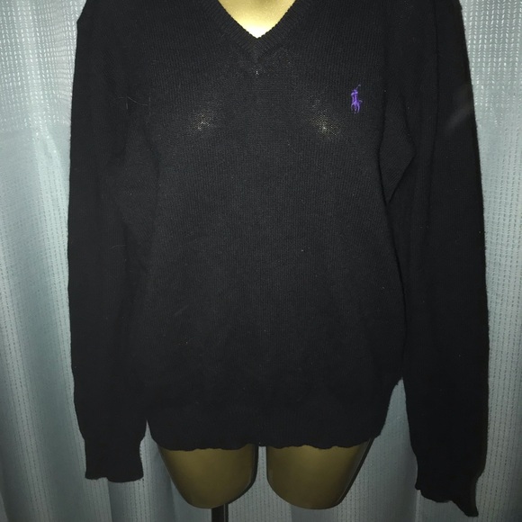 Ralph Lauren v neck lambs wool sweater - Picture 4 of 8